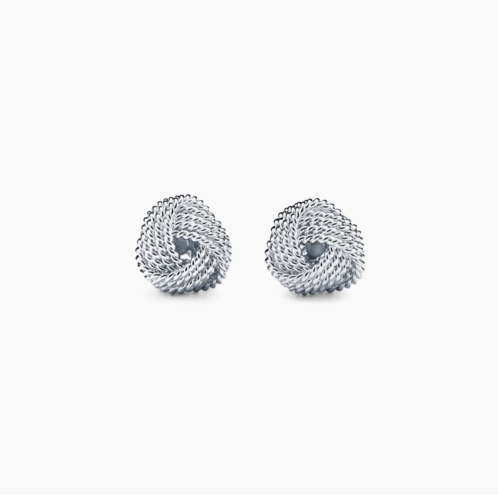 Tiffany & Co Sterling silver twist knot earrings